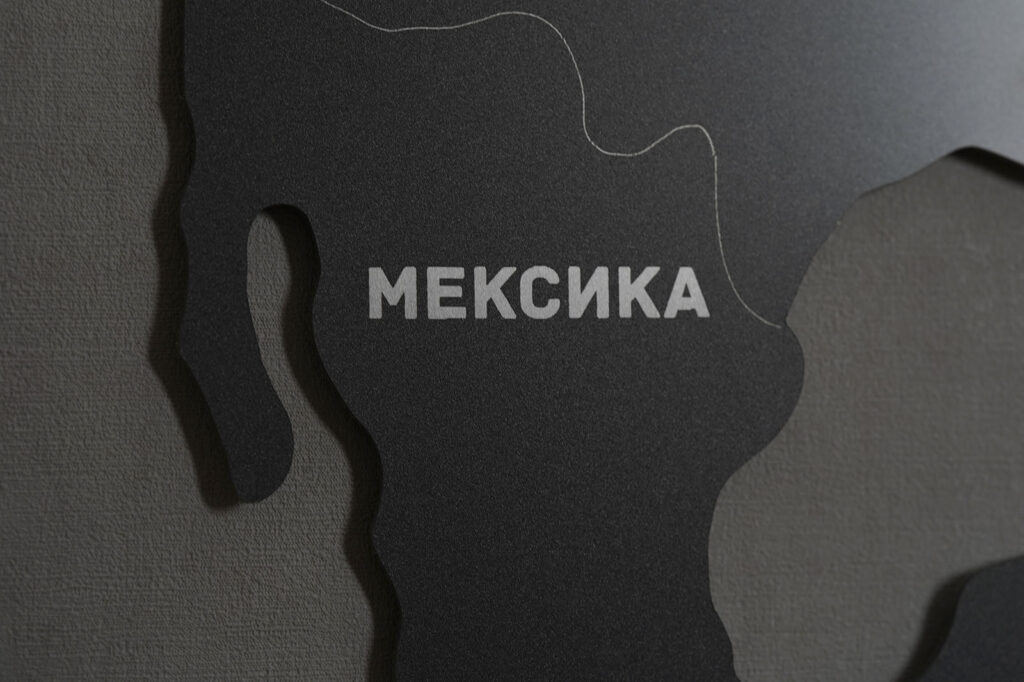 Декоративная карта Мексики